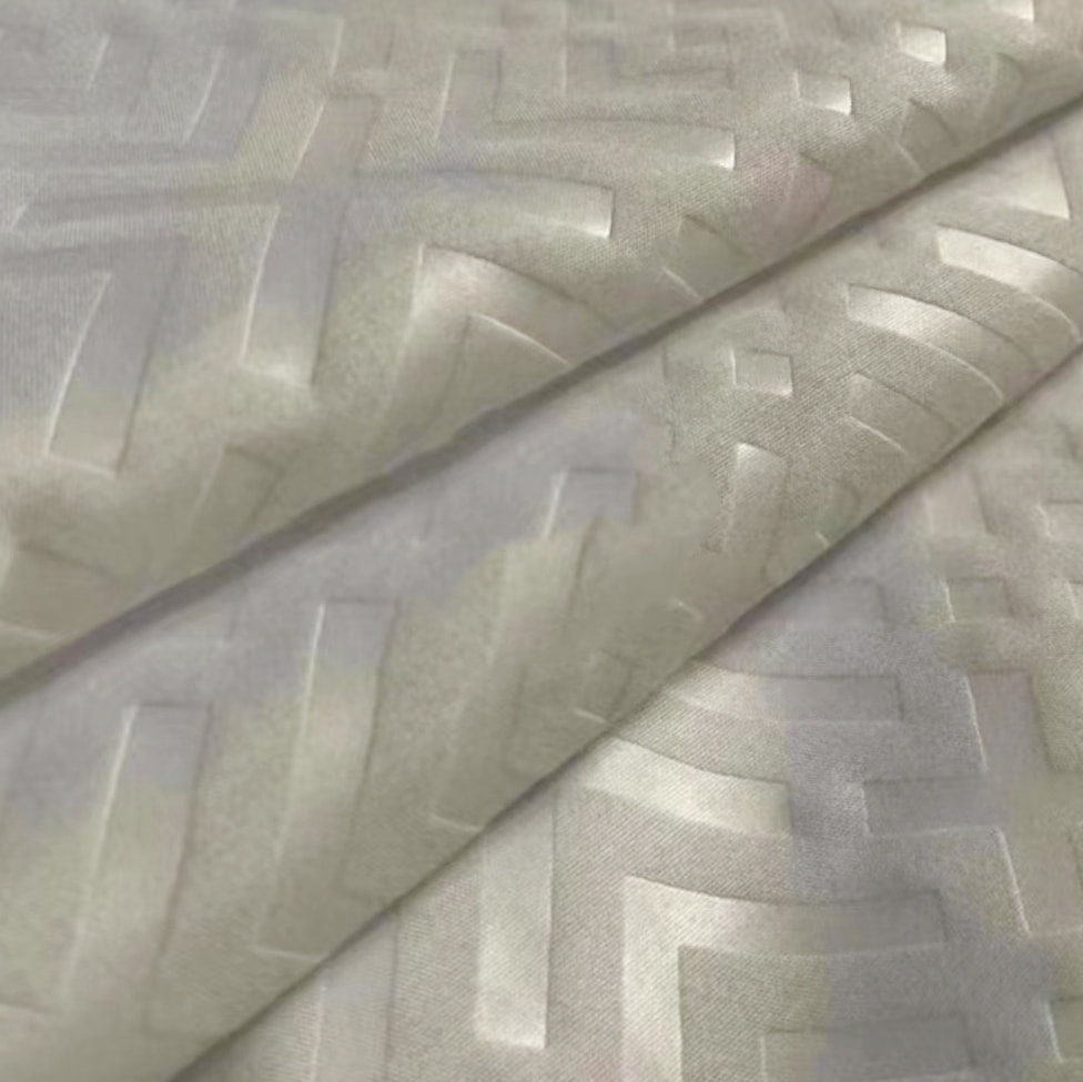 Tela textil para el hogar teñida de sarga en relieve