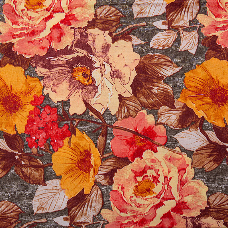 Diseño de flores 100% Disperso de poliéster Fabricación impresa para la tela textil del hogar